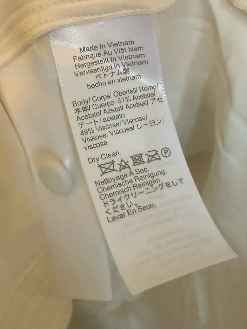 Madewell Puff-Sleeve Button-Front Blouse in Cream NWT Size Medium